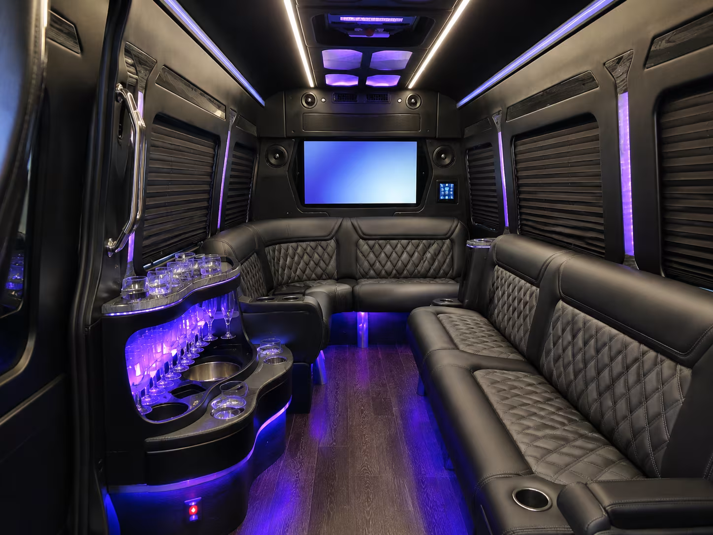 rochester 30 passenger party bus inside
