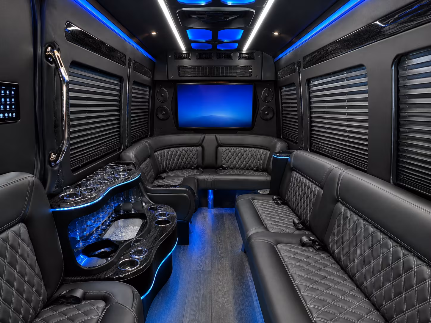 rochester 50 passenger party bus inside